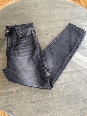 Risen Los Angeles High-Rise Womens Skinny Jeans Washed Black Size 13, waist 31